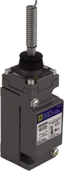 Square D - SPDT, NC/NO, 600 VAC at 1.20 Amp, 600 VDC at 0.10 Amp, Screw Terminal, Steel Spring Actuator, General Purpose Limit Switch - 1, 2, 4, 6, 12, 13, 6P NEMA Rating, IP66 IPR Rating - USA Tool & Supply