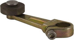 Square D - 2 Inch Long, 1/4 Inch Diameter, Cast Zinc Body, Limit Switch Operator - 1/4 Inch Face Width, Iron Roller, For Use with Limit Switches - USA Tool & Supply