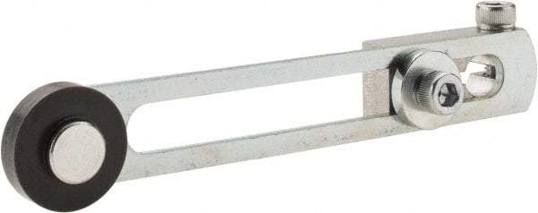 Square D - 1.38 to 3.38 Inch Long, 1/4 Inch Diameter, Cast Zinc Body, Limit Switch Adjustable Roller Lever - 1/4 Inch Face Width, Nylon Roller, For Use with Limit Switches - USA Tool & Supply