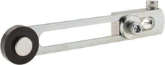 Square D - 1.38 to 3.38 Inch Long, 1/4 Inch Diameter, Cast Zinc Body, Limit Switch Adjustable Roller Lever - 1/4 Inch Face Width, Nylon Roller, For Use with Limit Switches - USA Tool & Supply