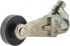 Square D - 1-1/2 Inch Long, 1/4 Inch Diameter, Cast Zinc Body, Limit Switch Lever Roller - 1/4 Inch Face Width, Nylon Roller, For Use with Limit Switches - USA Tool & Supply