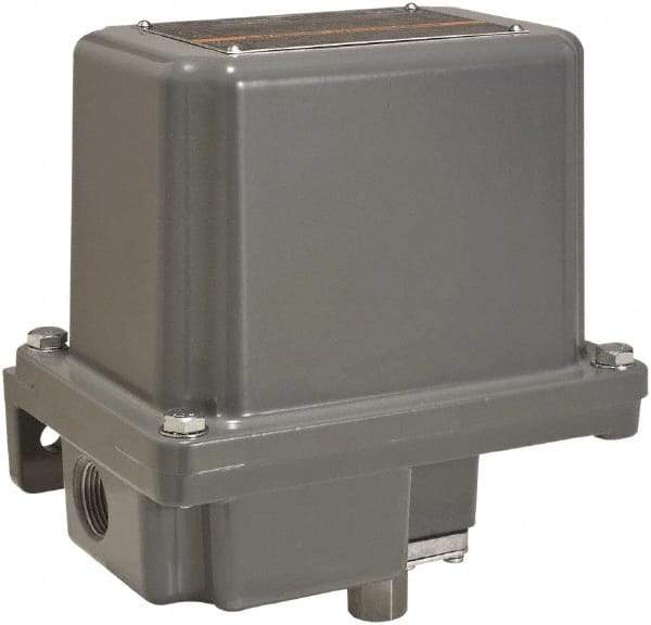 Square D - 7 and 9 NEMA Rated, SPDT, 20 to 1,000 psi, Electromechanical Pressure and Level Switch - Adjustable Pressure, 120 VAC at 6 Amp, 125 VDC at 0.22 Amp, 240 VAC at 3 Amp, 250 VDC at 0.27 Amp, 1/4 Inch Connector, Screw Terminal, For Use with 9012G - USA Tool & Supply