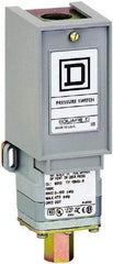 Square D - 1 NEMA Rated, SPDT, 3 to 150 psi, Electromechanical Pressure and Level Switch - Fixed Pressure, 120 VAC at 6 Amp, 125 VDC at 0.22 Amp, 240 VAC at 3 Amp, 250 VDC at 0.27 Amp, 1/4 Inch Connector, Screw Terminal, For Use with 9012G - USA Tool & Supply