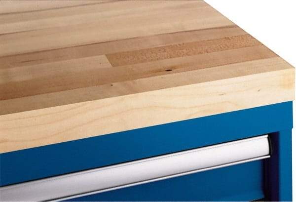 LISTA - Tool Box Wood Butcher Block Top - 28-1/4" Wide x 22-1/2" Deep x 1-3/4" High, Natural, For ST Modular Cabinets - USA Tool & Supply