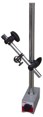 SPI - 160 Lb Magnetic Force, Fine Adjustment Indicator Positioner & Holder with Base - Post & Adjustable Rod, Rectangular Base, 2-1/8" Base Height, 4-1/2" Base Length, 2" Base Width - USA Tool & Supply