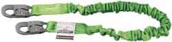 Miller - 6' Long, 310 Lb Capacity, 1 Leg Locking Snap Hook Harness Shock Absorbing Lanyard - 1" Diam, Polyester Webbing, Locking Snap Hook Anchorage Connection - USA Tool & Supply
