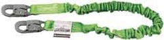 Miller - 6' Long, 310 Lb Capacity, 1 Leg Locking Snap Hook Harness Shock Absorbing Lanyard - 1" Diam, Polyester Webbing, Locking Snap Hook Anchorage Connection - USA Tool & Supply
