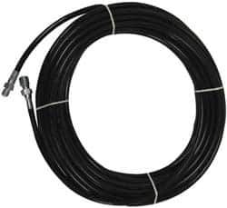 Value Collection - 1/4" ID x 1/2" OD, 4,400 Working psi, Black Thermoplastic Polyurethane Sewer Hose - 50' Long, -40 to 160°F - USA Tool & Supply