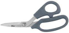 Clauss - 2" LOC, 7" OAL Titanium Shears - Ambidextrous, Offset Handle, For General Purpose Use - USA Tool & Supply