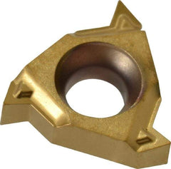 Ingersoll Cutting Tools - 16ERM External Right Hand ISO Laydown Threading Insert - Grade IC50M, Uncoated Carbide, 9.52mm Inscribed Circle - USA Tool & Supply