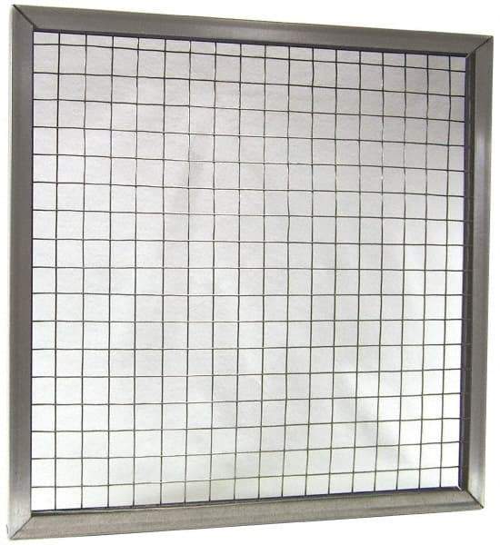 Made in USA - Galvanized Steel Wire Air Filter Frame - 16" Noml Height x 1" Noml Depth x 20" Noml Width, For Use with Filter Pads - USA Tool & Supply