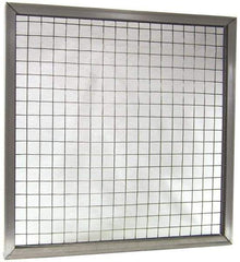 Made in USA - Galvanized Steel Wire Air Filter Frame - 20" Noml Height x 1" Noml Depth x 25" Noml Width, For Use with Filter Pads - USA Tool & Supply