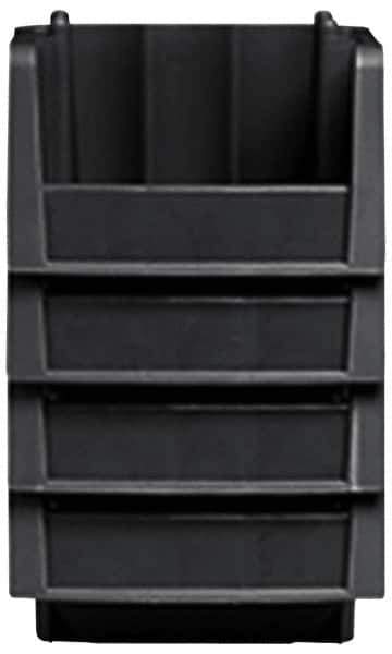 Akro-Mils - 11-7/8" Deep, Black Polypropylene Hopper Stacking Bin - 7" High x 8-3/8" Wide x 11-7/8" Long - USA Tool & Supply