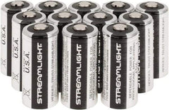 Streamlight - Size 123A, Lithium, 12 Pack, Standard Battery - 3 Volts - USA Tool & Supply