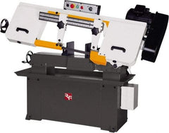 Rong Fu - 5 x 16" Max Capacity, Manual Step Pulley Horizontal Bandsaw - 114, 196, 288 & 377 SFPM Blade Speed, 110 Volts, 45°, 1.5 hp, 1 Phase - USA Tool & Supply