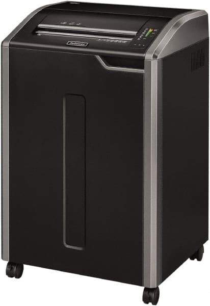 FELLOWES - 7/32" Strip, 38 Sheet Strip Cut Commercial Shredder - 20" Long x 25" Wide x 37-1/4" High, Level 2 Security, 35 Gal Wastebasket - USA Tool & Supply