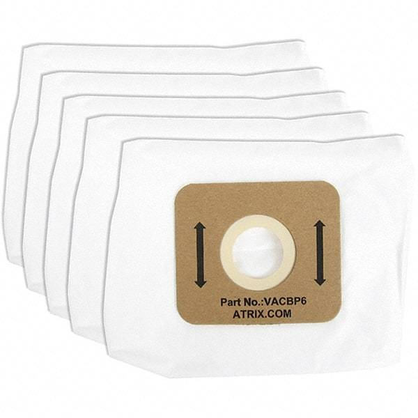 Atrix - Backpack Series HEPA Filter Bags - 8Qt., HEPA filtration, Use with VACBP1 , VACBP36V 5/PK - USA Tool & Supply