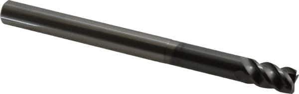 OSG - 10mm, 4 Flute, Single End, Solid Carbide, 0.5mm Corner Radius End Mill - 120mm OAL, 45° Helix, 15mm LOC, 50mm Extended Reach - USA Tool & Supply