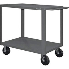 Durham - 4,000 Lb Capacity, 30" Wide x 60" Long x 37-1/2" High Heavy Duty Service Cart - 2 Shelf, Steel - USA Tool & Supply