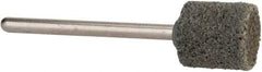 Rex Cut Product - 1/2" Head Diam x 1/2" Thickness, W185, Cylinder End, Aluminum Oxide Mounted Point - Tan, Medium Grade, 34,500 RPM - USA Tool & Supply