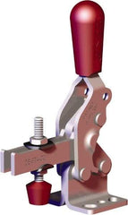 De-Sta-Co - 607 Lb Holding Capacity, Vertical Handle, Manual Hold Down Toggle Clamp - 72° Handle Movement, 90° Bar Opening, U-Bar, Flanged Base, Carbon Steel - USA Tool & Supply