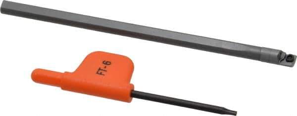 Kennametal - 0.224" Min Bore Diam, 4" OAL, 3/16" Shank Diam, CCBI Indexable Boring Bar - 1-7/8" Max Bore Depth, CDC Insert, Screw Holding Method - USA Tool & Supply