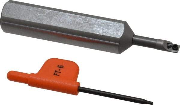 Kennametal - 0.208" Min Bore Diam, 3-3/8" OAL, 5/8" Shank Diam, CCBI Indexable Boring Bar - 7/8" Max Bore Depth, CDC Insert, Screw Holding Method - USA Tool & Supply