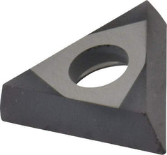 Kennametal - TPCB2205 Grade KC5010 Carbide Boring Insert - TiN Finish, 60° Triangle, 11° Relief Angle, 1/4" Inscr Circle, 3/32" Thick, 0.007" Corner Radius - USA Tool & Supply
