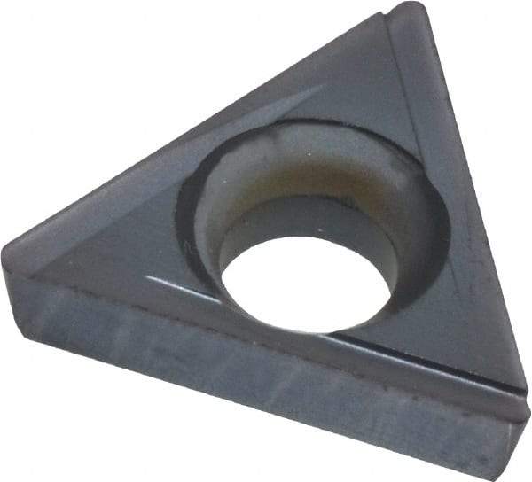 Kennametal - TPCG221 Grade KC5010 Carbide Boring Insert - TiN Finish, 60° Triangle, 11° Relief Angle, 1/4" Inscr Circle, 3/32" Thick, 1/64" Corner Radius - USA Tool & Supply