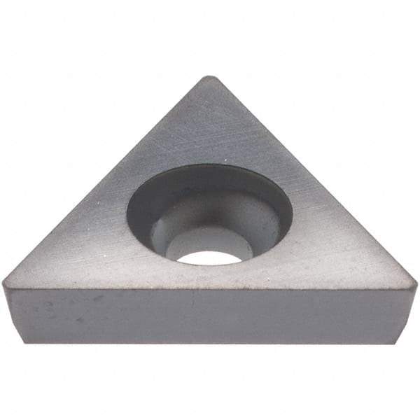 Kennametal - TD6P1 Grade KC5010 Carbide Boring Insert - TiN Finish, 60° Triangle, 11° Relief Angle, 3/8" Inscr Circle, 1/8" Thick, 1/64" Corner Radius - USA Tool & Supply
