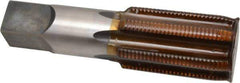 Hertel - 2-8 UNS 6 Flute Bright Finish High Speed Steel Straight Flute Standard Hand Tap - Plug, Right Hand Thread, 7-5/8" OAL, 3-9/16" Thread Length, H6 Limit - USA Tool & Supply