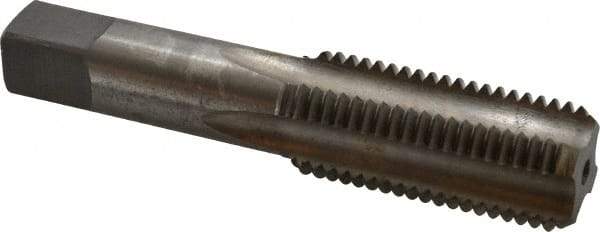 Hertel - 1-1/8 - 8 UNS 4 Flute Bright Finish High Speed Steel Straight Flute Standard Hand Tap - Bottoming, Right Hand Thread, 5-7/16" OAL, 2-9/16" Thread Length, H5 Limit, Through Coolant - USA Tool & Supply