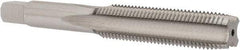 Hertel - M12x1.25 Metric Fine 4 Flute Bright Finish High Speed Steel Straight Flute Standard Hand Tap - Plug, Left Hand Thread, 3-3/8" OAL, D5 Limit - Exact Industrial Supply