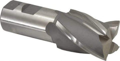 Hertel - 40mm, 2" LOC, 1-1/4" Shank Diam, 4-1/2" OAL, 4 Flute, Cobalt Square End Mill - Single End, Uncoated, 30° Helix, Centercutting, Right Hand Cut - USA Tool & Supply