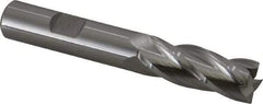 Hertel - 13.5mm, 1-3/8" LOC, 1/2" Shank Diam, 3-3/8" OAL, 4 Flute, Cobalt Square End Mill - Single End, Uncoated, 30° Helix, Centercutting, Right Hand Cut - USA Tool & Supply