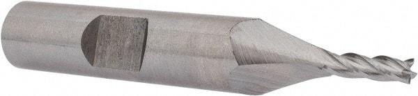 Hertel - 3mm, 3/8" LOC, 3/8" Shank Diam, 2-5/16" OAL, 4 Flute, Cobalt Square End Mill - Single End, Uncoated, 30° Helix, Centercutting, Right Hand Cut - USA Tool & Supply