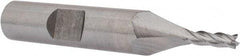 Hertel - 3mm, 3/8" LOC, 3/8" Shank Diam, 2-5/16" OAL, 4 Flute, Cobalt Square End Mill - Single End, Uncoated, 30° Helix, Centercutting, Right Hand Cut - USA Tool & Supply