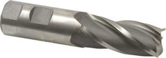 Hertel - 24mm, 2" LOC, 1" Shank Diam, 4-1/2" OAL, 4 Flute, Cobalt Square End Mill - Single End, Uncoated, 30° Helix, Centercutting, Right Hand Cut - USA Tool & Supply