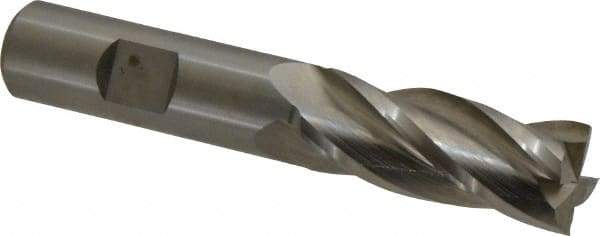 Hertel - 17mm, 1-5/8" LOC, 5/8" Shank Diam, 3-3/4" OAL, 4 Flute, Cobalt Square End Mill - Single End, Uncoated, 30° Helix, Centercutting, Right Hand Cut - USA Tool & Supply