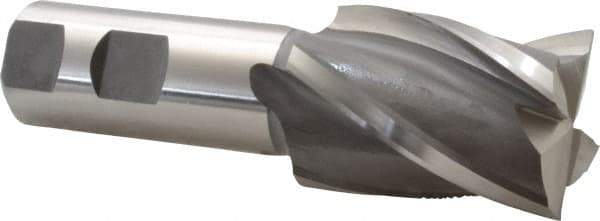Hertel - 36mm, 2" LOC, 1" Shank Diam, 4-1/2" OAL, 4 Flute, Cobalt Square End Mill - Single End, Uncoated, 30° Helix, Centercutting, Right Hand Cut - USA Tool & Supply