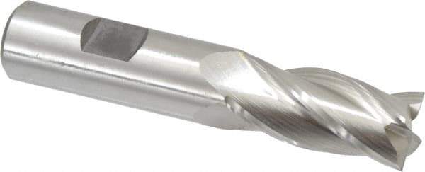 Hertel - 19mm, 1-5/8" LOC, 3/4" Shank Diam, 3-7/8" OAL, 4 Flute, Cobalt Square End Mill - Single End, Uncoated, 30° Helix, Centercutting, Right Hand Cut - USA Tool & Supply