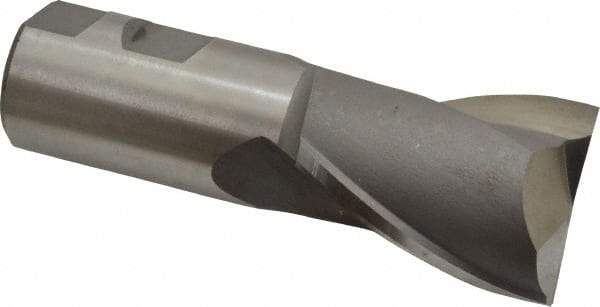 Hertel - 40mm, 2" LOC, 1-1/4" Shank Diam, 4-1/2" OAL, 2 Flute, Cobalt Square End Mill - Single End, Uncoated, Centercutting, Right Hand Cut - USA Tool & Supply