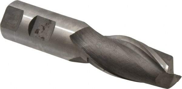 Hertel - 25mm, 2" LOC, 1" Shank Diam, 4-1/2" OAL, 2 Flute, Cobalt Square End Mill - Single End, Uncoated, Centercutting, Right Hand Cut - USA Tool & Supply