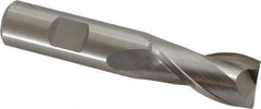 Hertel - 17mm, 1-5/16" LOC, 5/8" Shank Diam, 3-7/16" OAL, 2 Flute, Cobalt Square End Mill - Single End, Uncoated, Centercutting, Right Hand Cut - USA Tool & Supply