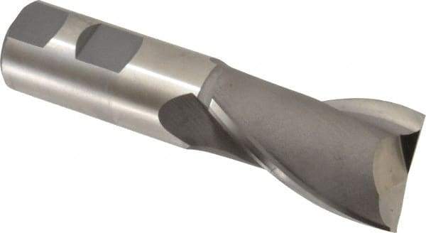 Hertel - 32mm, 2" LOC, 1" Shank Diam, 4-1/2" OAL, 2 Flute, Cobalt Square End Mill - Single End, Uncoated, Centercutting, Right Hand Cut - USA Tool & Supply