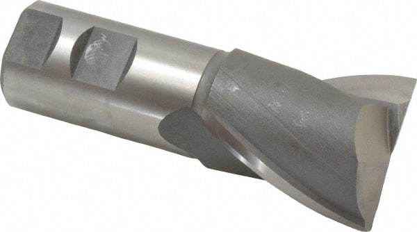 Hertel - 45mm, 2" LOC, 1-1/4" Shank Diam, 4-1/2" OAL, 2 Flute, Cobalt Square End Mill - Single End, Uncoated, Centercutting, Right Hand Cut - USA Tool & Supply