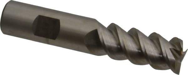 Hertel - 3/4" Diam, 1-5/8" LOC, 3 Flute Powdered Metal Roughing & Finishing Square End Mill - Uncoated, 3-7/8" OAL, 3/4" Shank Diam, Weldon Shank, 60° Helix, Centercutting - USA Tool & Supply