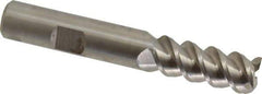 Hertel - 1/2" Diam, 1-1/4" LOC, 3 Flute Powdered Metal Roughing & Finishing Square End Mill - Uncoated, 3-1/4" OAL, 1/2" Shank Diam, Weldon Shank, 60° Helix, Centercutting - USA Tool & Supply