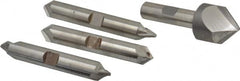 Hertel - 4 Piece 1" Cutter Head Diam, Cobalt Chamfer Mill Set - USA Tool & Supply