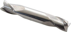 Hertel - 1/2", 5/8" LOC, 1/2" Shank Diam, 3" OAL, 3 Flute, Solid Carbide Square End Mill - Double End, Uncoated, 30° Helix, Centercutting - USA Tool & Supply
